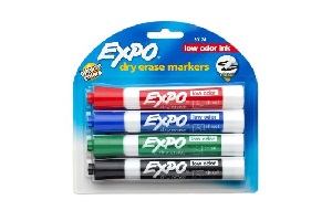 DRY ERASE MARKERS 4 COLORS